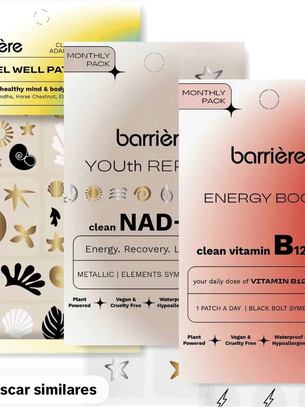 Energy Boost Clean Vitamin B12 Patch - Peach Gradient